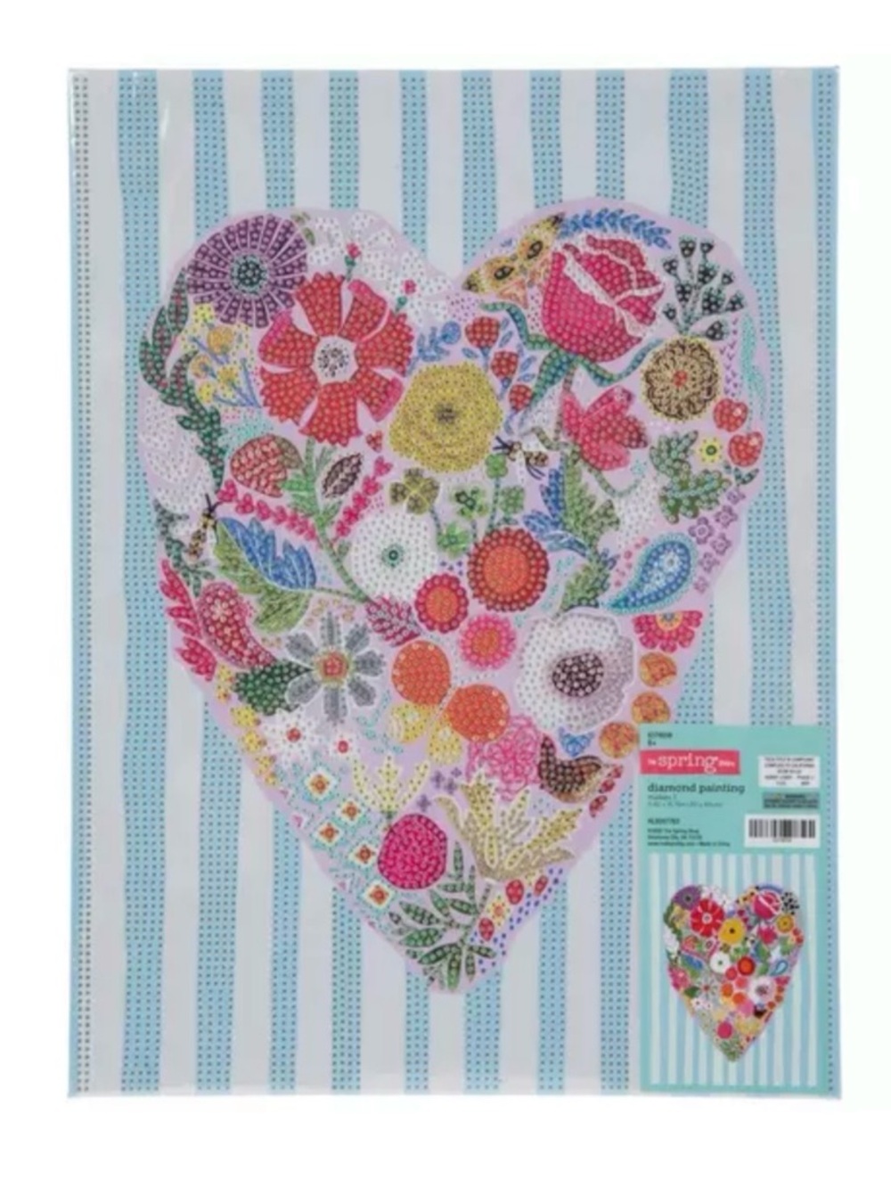 Hobby Lobby Floral Heart Diamond Painting - Pink, Red, Yellow, Blue, Green